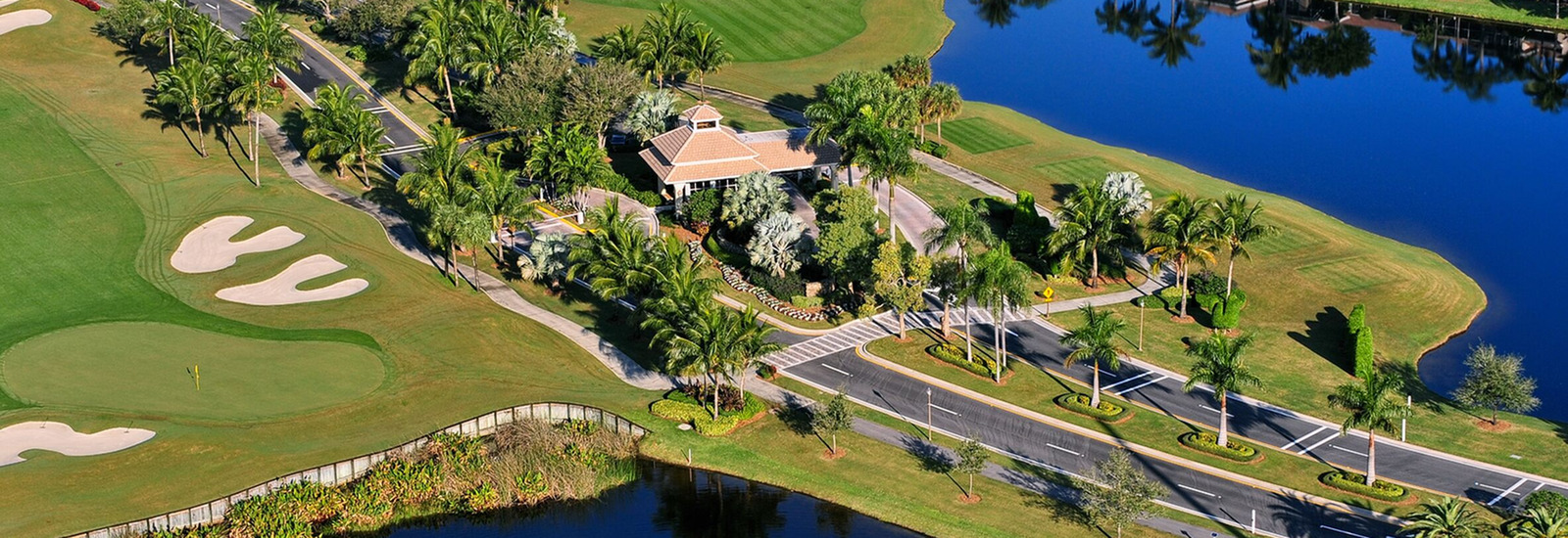 Arial view of florida golf course